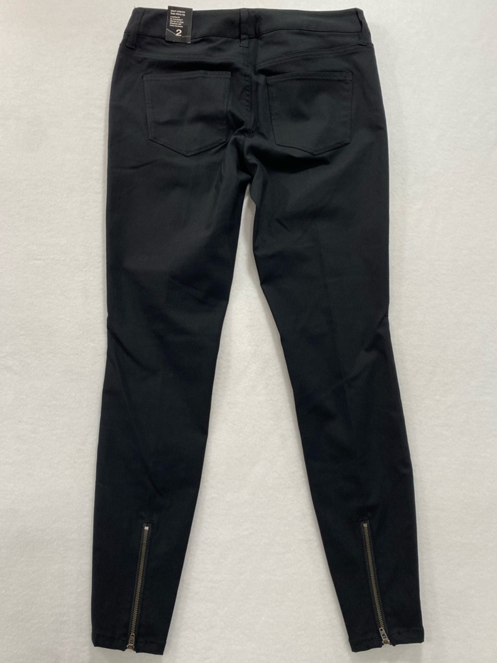 NWT The Limited Exact Stretch Super Skinny Leg Pants Black Women’s 2 Zip Ankle - Picture 3 of 14